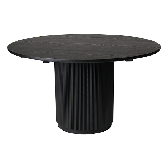 Fir Round Dining Table 130cm - Black